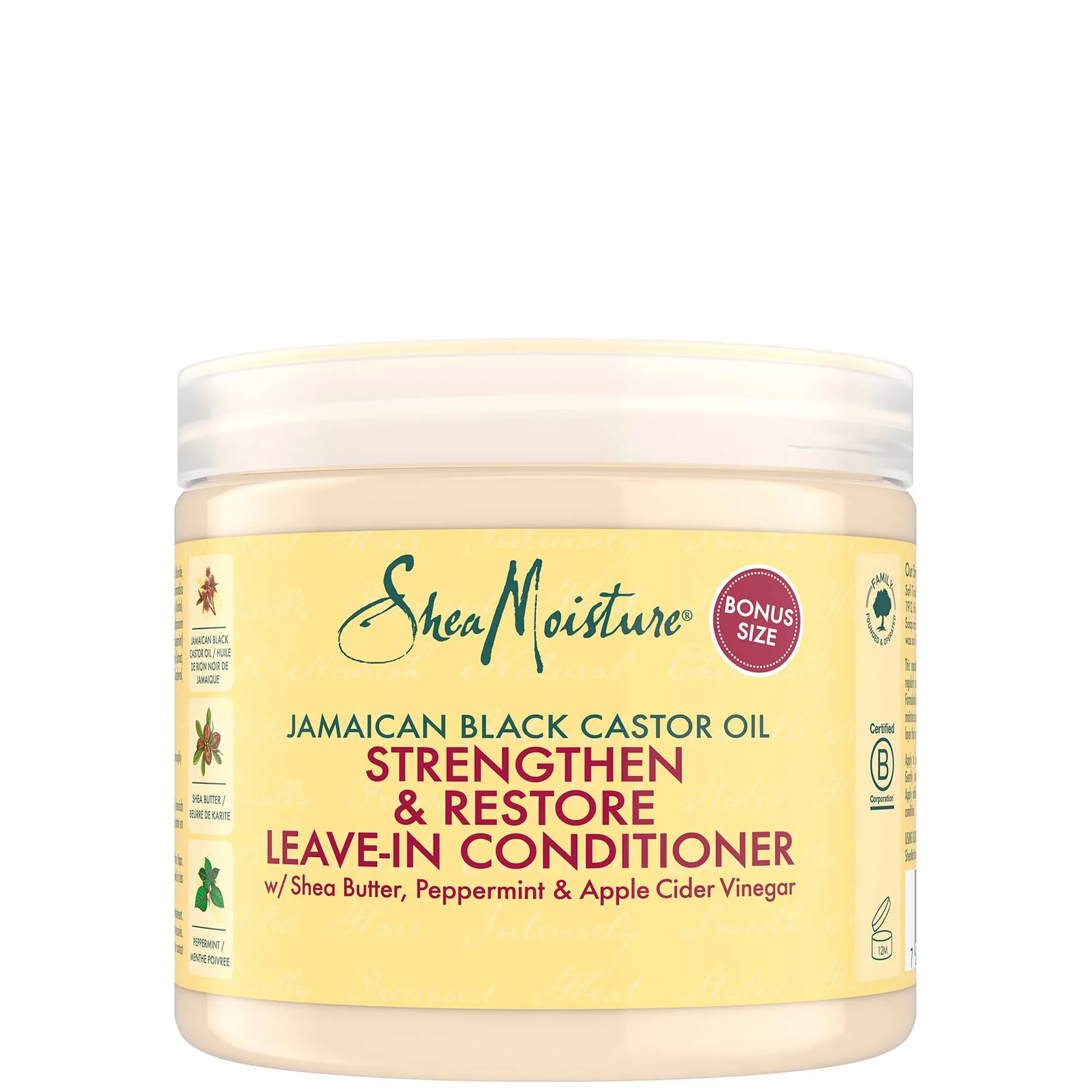 Acondicionador sin aclarado fortalecedor y reparador con aceite de ricino negro de Jamaica de Shea Moisture 454g