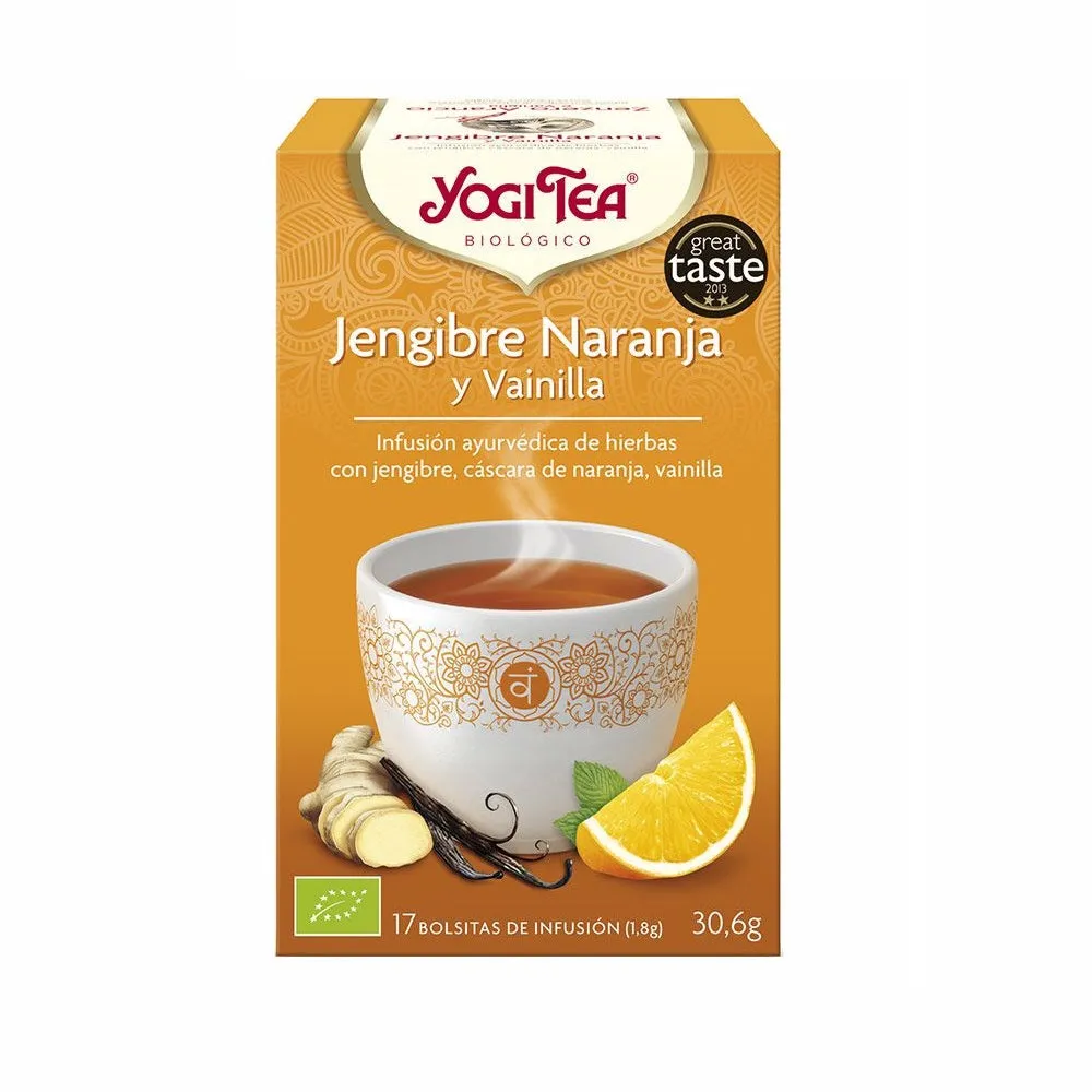 Yogi Tea Jengibre, Naranja y Vainilla. Dietisa