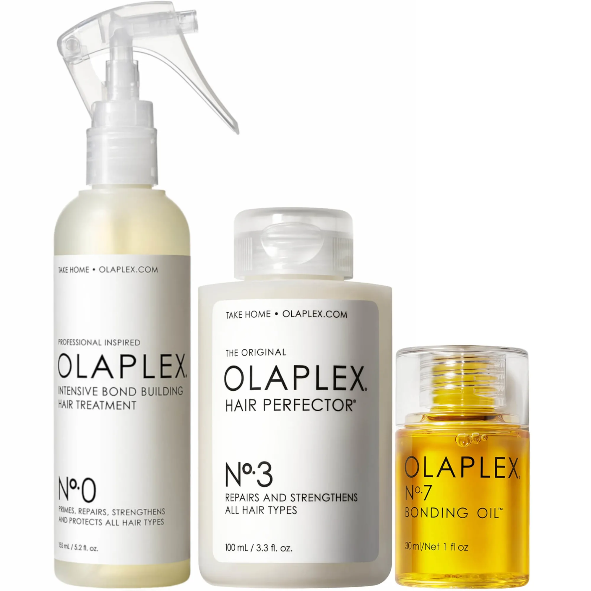 Paquete Olaplex - Nº 0, Nº 3, Nº 7