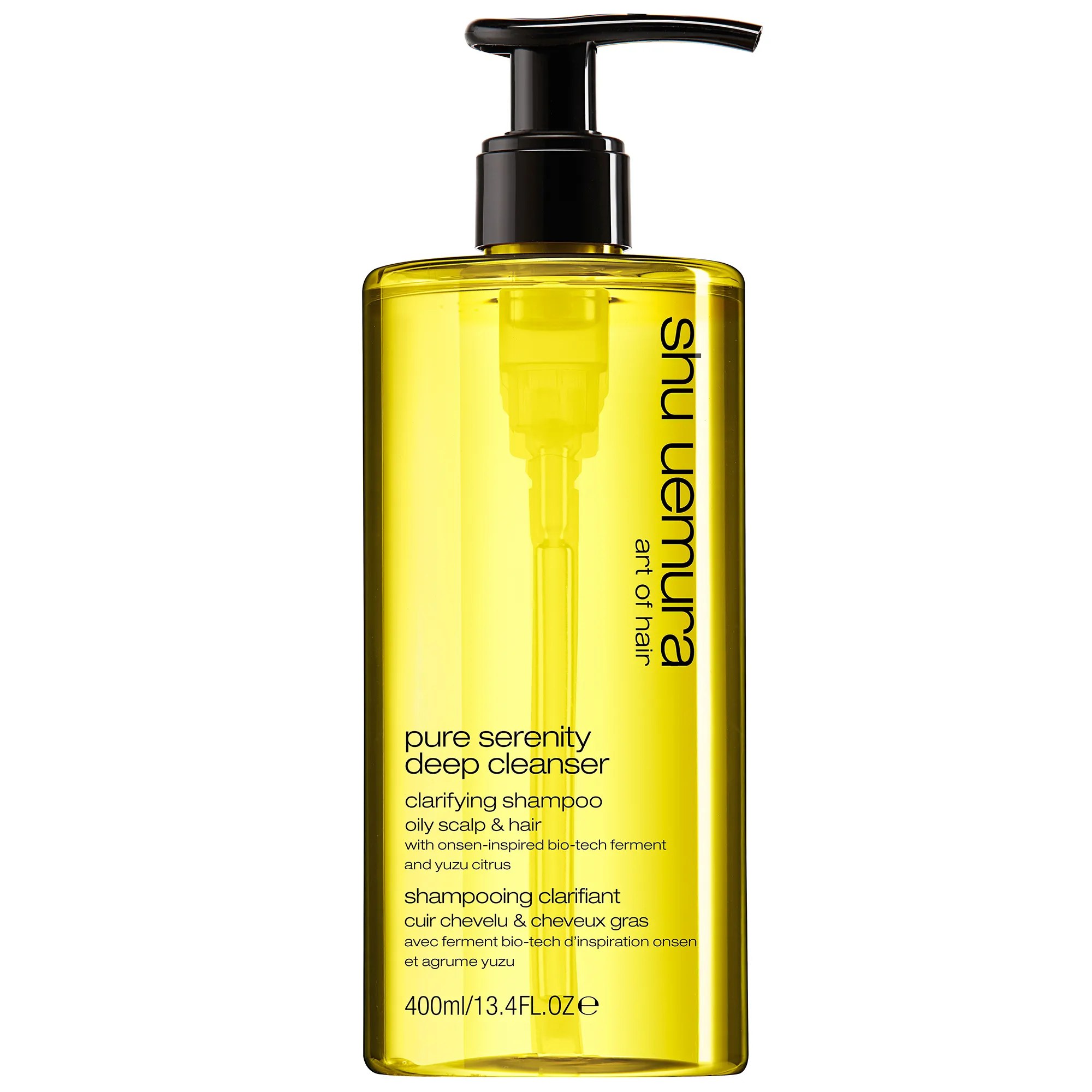 Aceite limpiador Pure Serenity de Shu Uemura Art of Hair 400 ml