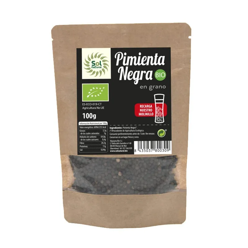Pimienta Negra En Grano Bio 100g