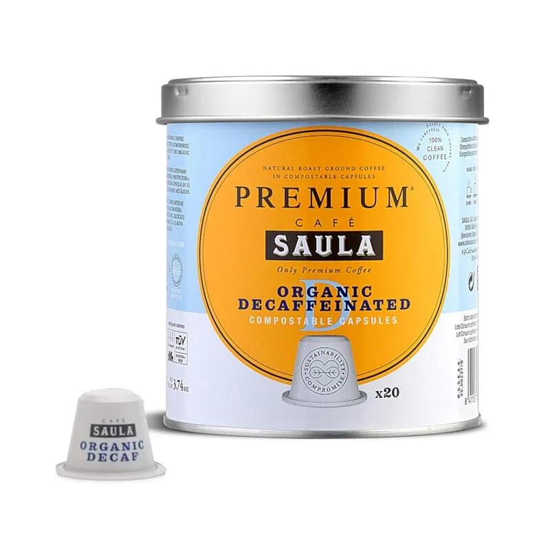 Cápsulas Compostables Café Descafeinado Ecológico Nespresso 20 Uds