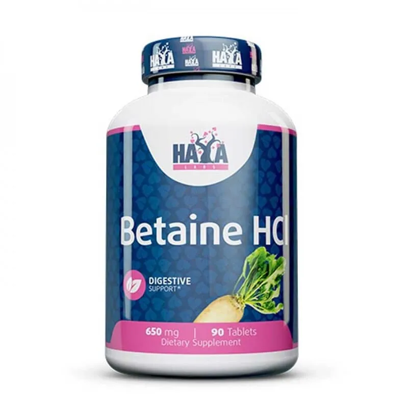 Betaine HCL 650 mg 90 Tabs
