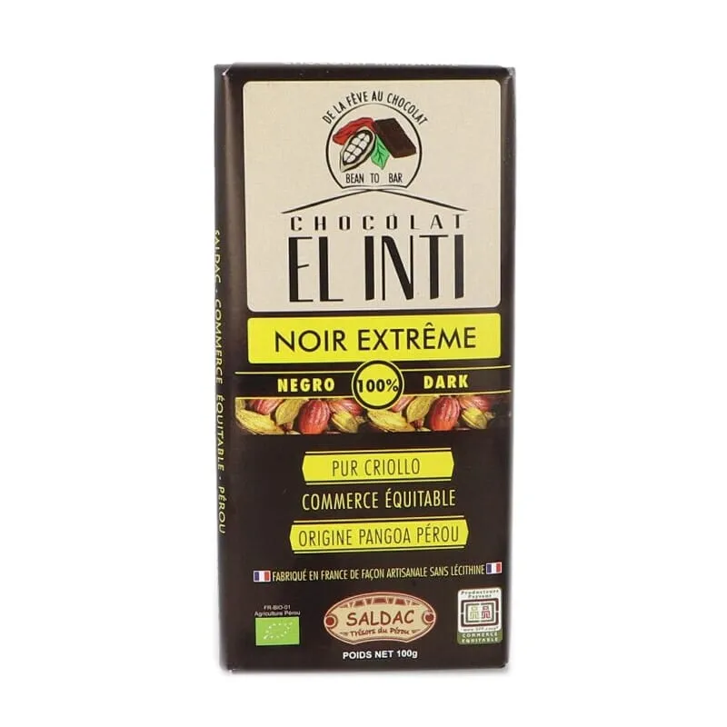 Chocolate 100% Cacao Sin Azucar 100g