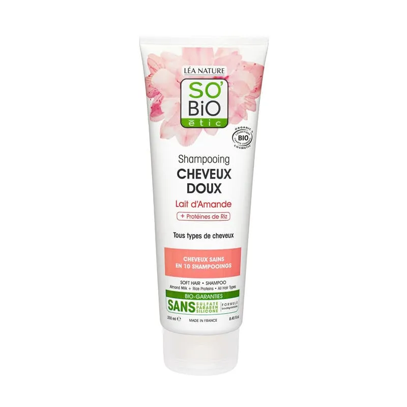 Champú Suave Leche Almendras Y Proteína De Arroz Bio 250 ml