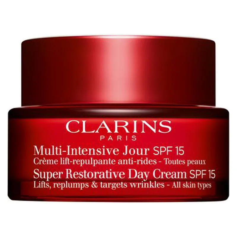 Clarins Multi-Intensive Day Spf 15 - Anti-Wrinkle Lift-Plumping Cream For All Skin Types 50 Ml