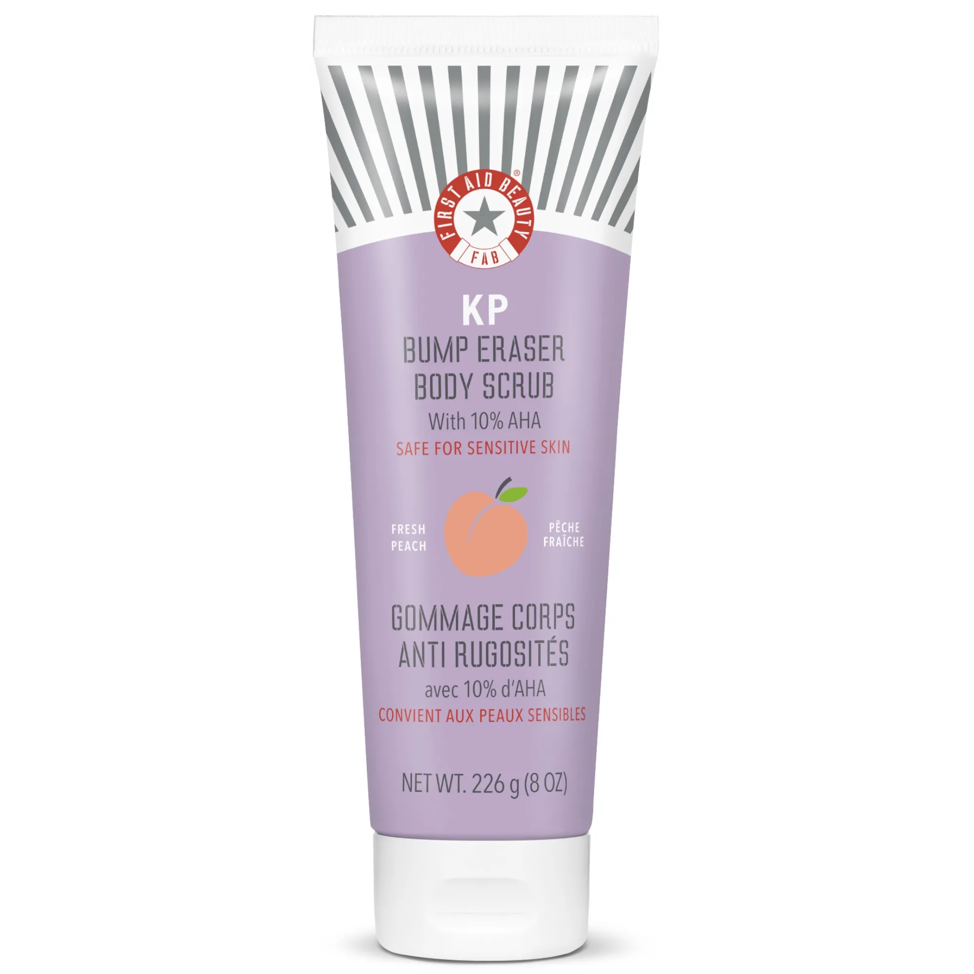 First Aid Beauty KP Bump Eraser Body Scrub w. 10% AHA 8oz - Peach