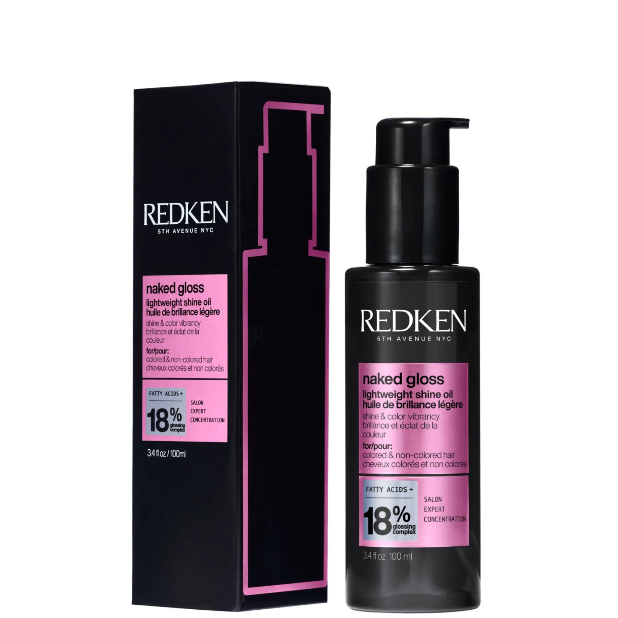 Redken Acidic Color Gloss Naked Gloss, Lightweight Hair Oil, add Shine and Moisture for Dull Hair 100ml