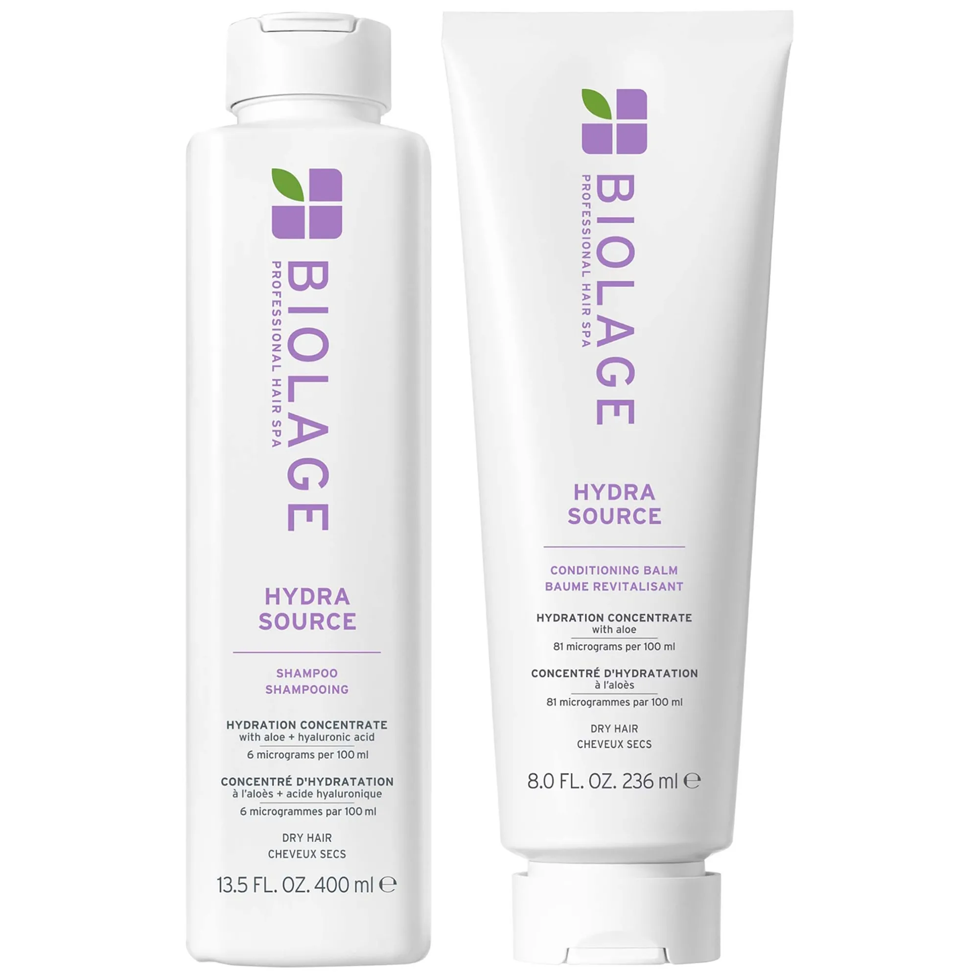 Biolage Hydra Source Shampoo 400ml and Conditioner 236ml Duo