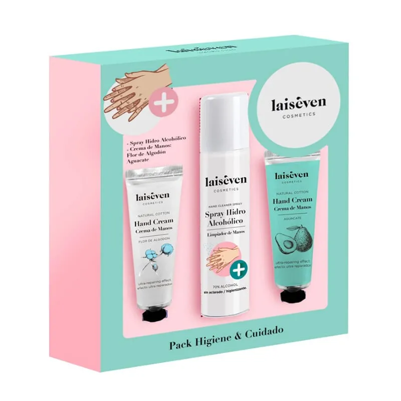 Pack Crema Manos Aguacate + Algodón + Spray Higienizante