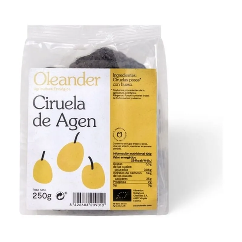 Ciruelas De Agen Con Hueso Bio Vegan 250g