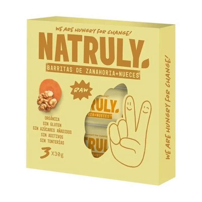 Barrita Raw Zanahoria Nueces Bio 3 Barritas 30 g