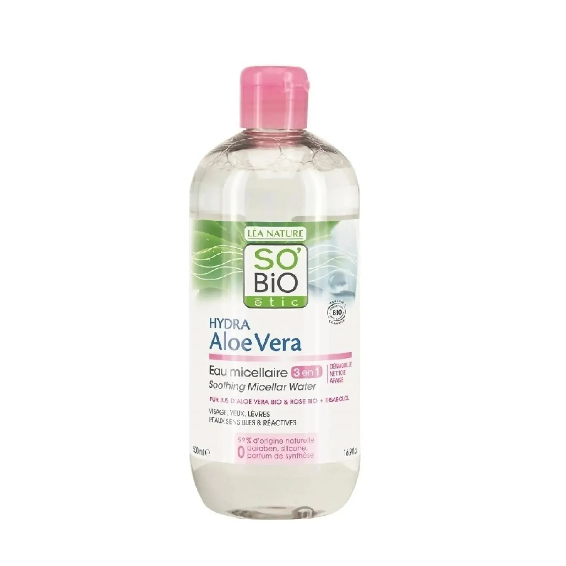 Agua Micelar Calmante Aloe Y Rosas Bio 500 ml