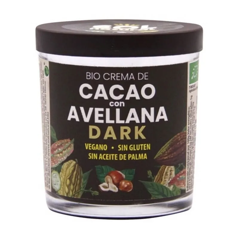 Crema Cacao Avellanas Dark Bio Sin Gluten 200g