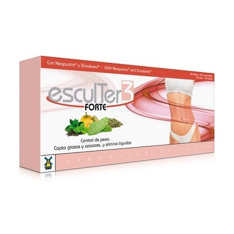 Esculter3 Forte Control De Peso 20 Viales + 40 Tabletas