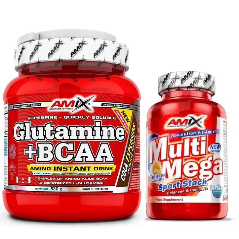 Pack Regalo Glutamina + BCAA 530g + Multimega 30 Caps