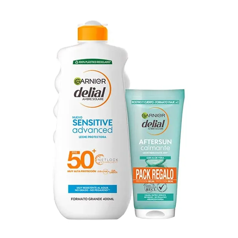 Delial Sensitive Advanced Leche 400 ml + Mini Aftersun Lote