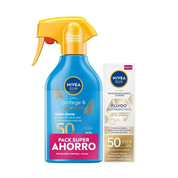 Nivea Sun Protege Broncea SPF50 270 ml + Fluido SPF50 40 ml