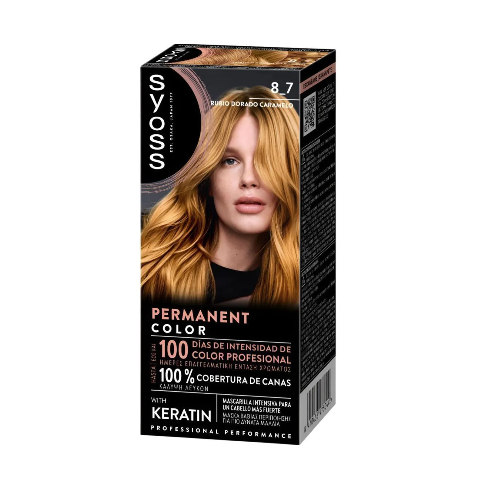 Tinte Permanent #8-7 Rubio Dorado Caramelo