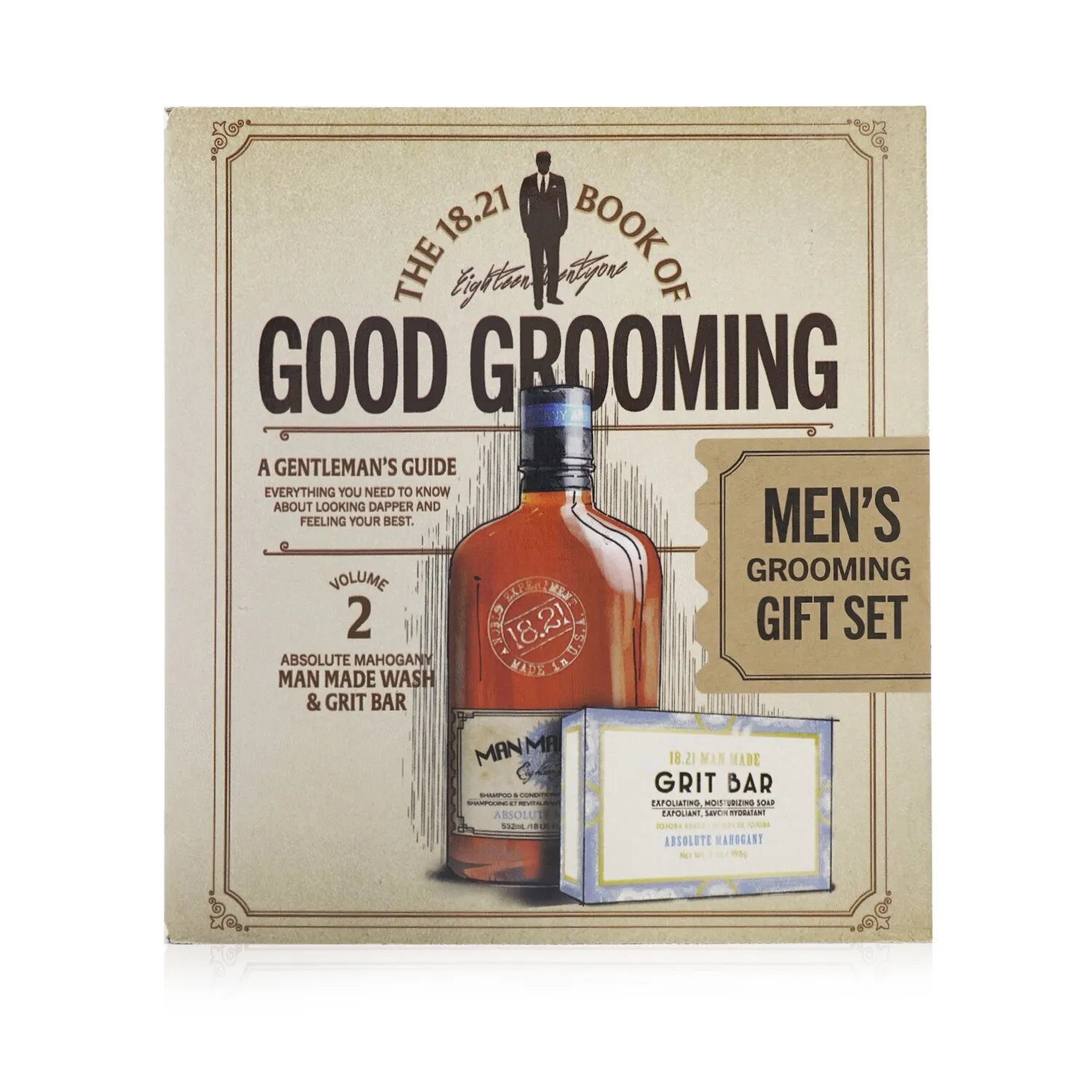 Set de regalo Book of Good Grooming Volumen 2: Caoba absoluta (Jabón de 532 ml + Barra de 198 g)