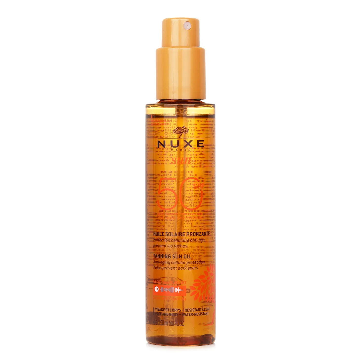 Aceite solar bronceador de alta protección FPS 50 (para rostro y cuerpo)