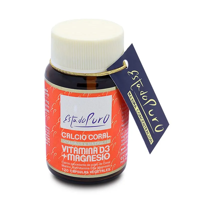 Estado Puro Calcio Coral Vitamina D3 + Magnesio 120 VCaps