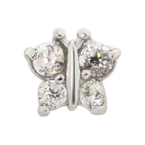 Inverness pendiente acero inoxidable (848c mariposa cristal)