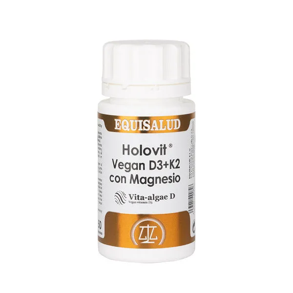 Holovit Vegan D3 + K2 Y Magnesio 50 Cápsulas Equisalud