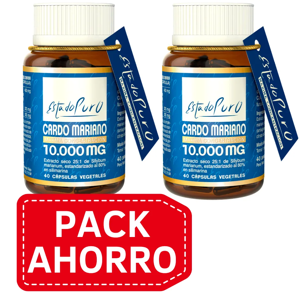 PackAhorro - Estado Puro Cardo Mariano 10.000 Mg (40 caps) Tongil