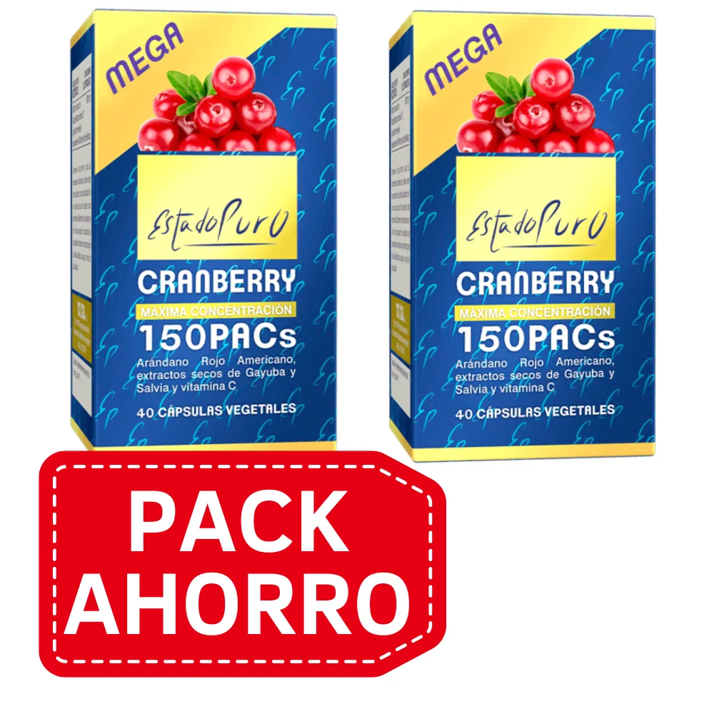 PackAhorro - Estado Puro Cranberry Mega 150 (40 caps) Tongil