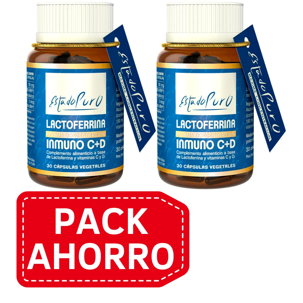 PackAhorro - Estado Puro Lactoferrina Inmuno C+D (30 caps) Tongil