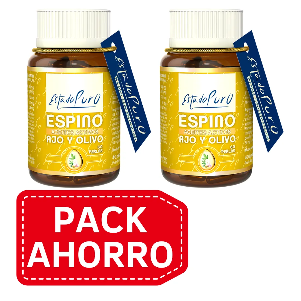 PackAhorro - Estado Puro Espino, Ajo Y Olivo (60 perlas) Tongil