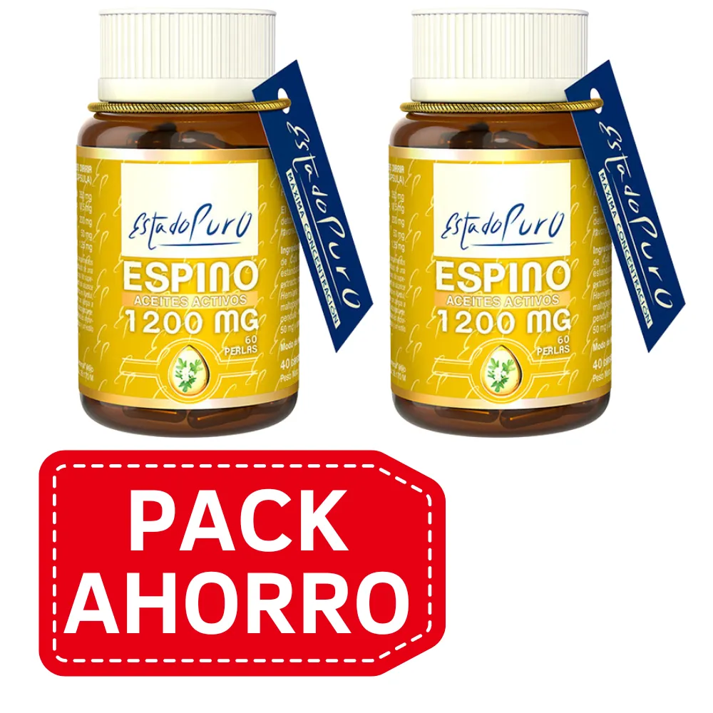 PackAhorro - Estado Puro Espino Blanco 1.200 Mg (60 perlas) Tongil