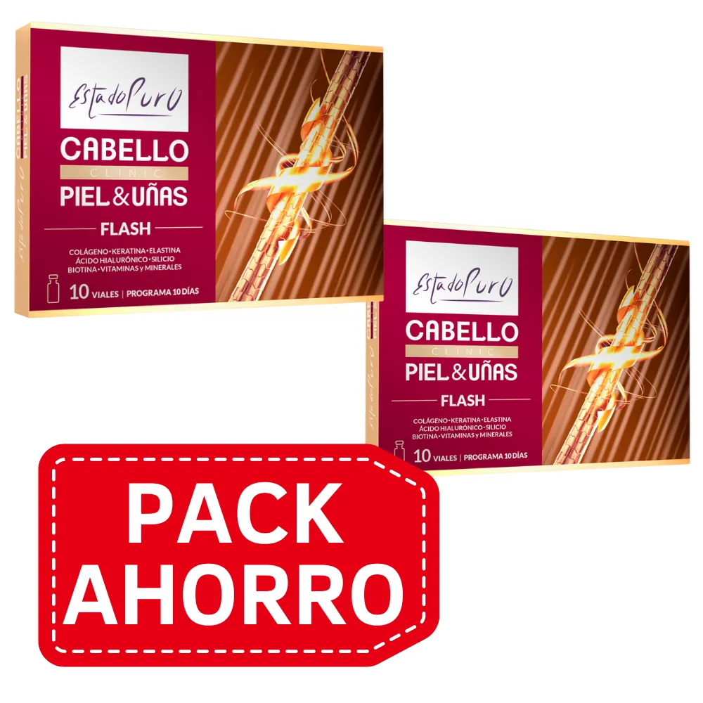 PackAhorro - Estado Puro Clinic Cabello, Piel Y Uñas Flash 10 viales Tongil