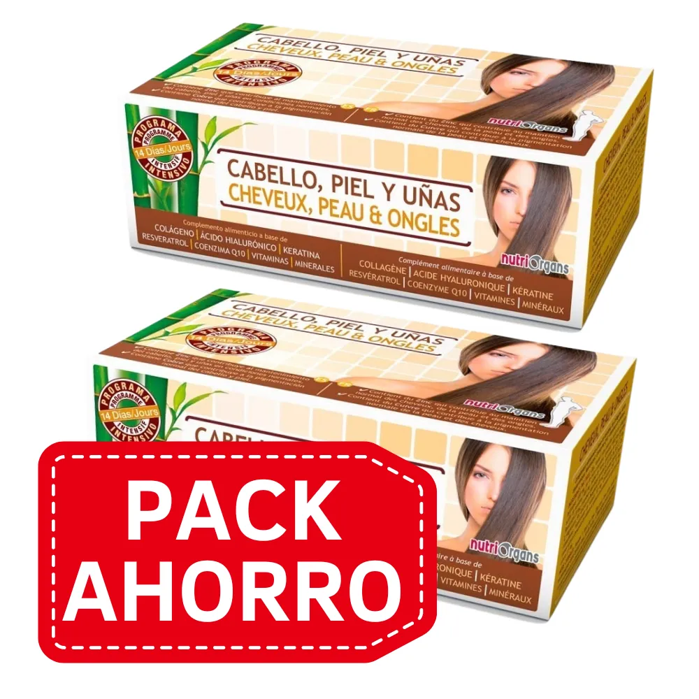 PackAhorro - Nutriorgans Cabello Piel Y Uñas 14 viales Tongil