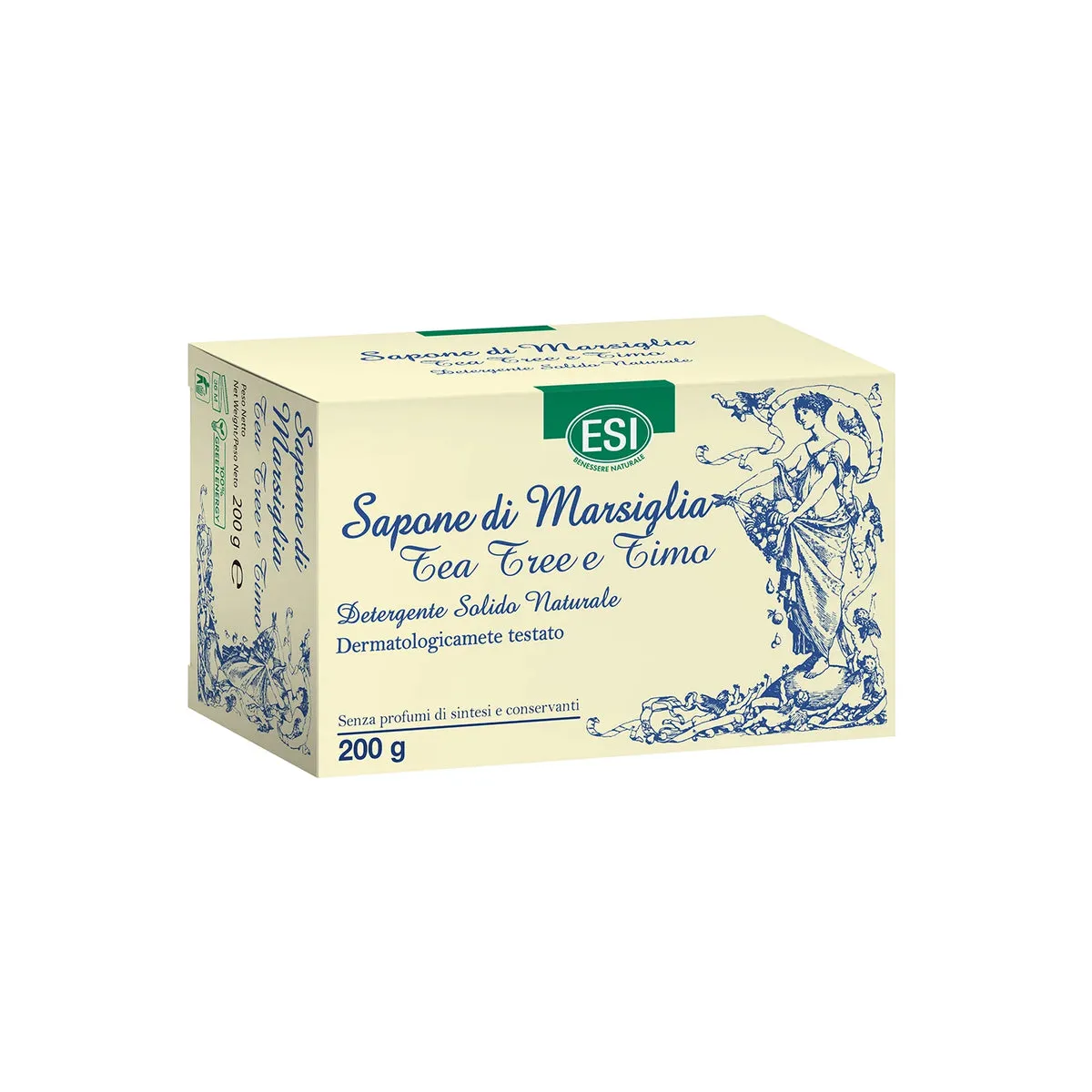 JABON MARSELLA ARBOL TE,TOMILLO (PASTILLA) 200 GR