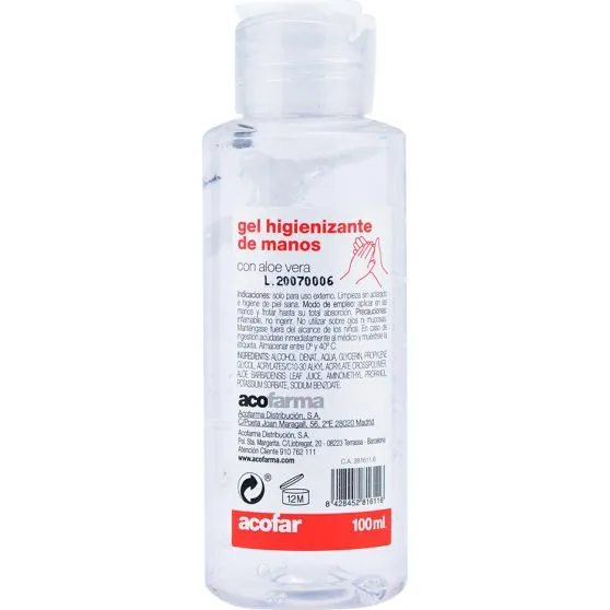 Acofar Gel Higienizante de Manos con Aloe Vera 100 ml