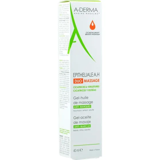 A-Derma Epitheliale AH Duo Masage Gel Aceite Masaje Antimarcas 40 ml