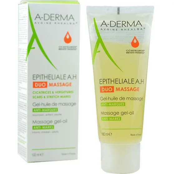 A-Derma Epitheliale AH Duo Masage Gel Aceite Masaje Antimarcas 100 ml