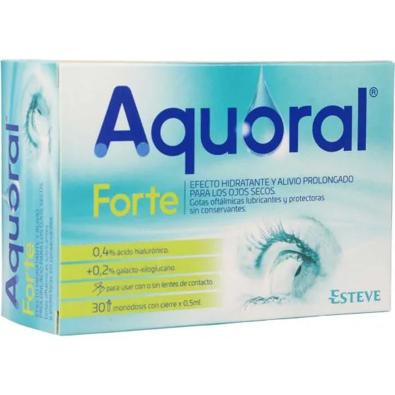 Aquoral Forte Gotas Oftálmicas Lubricantes 30 Monodosis