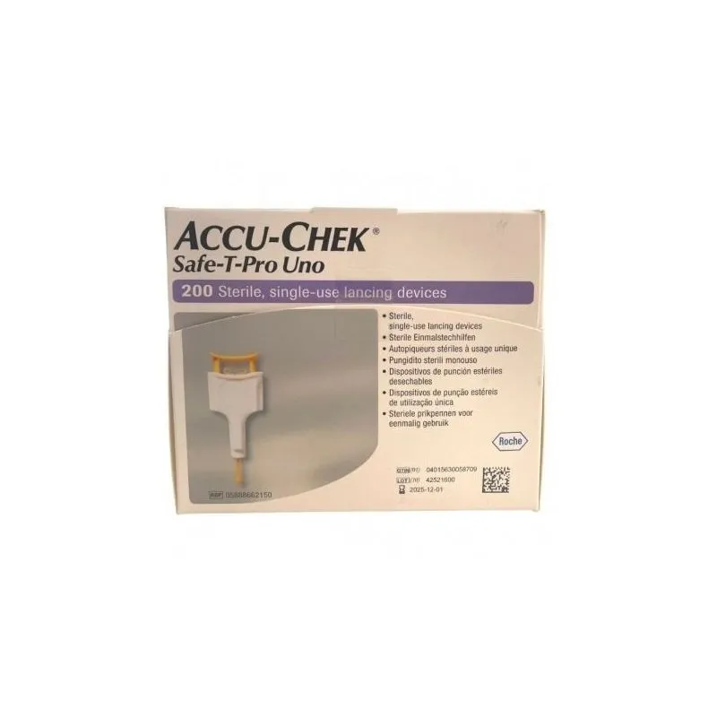 Accu-Chek Safe T Pro Uno Lancetas de Seguridad 200uds