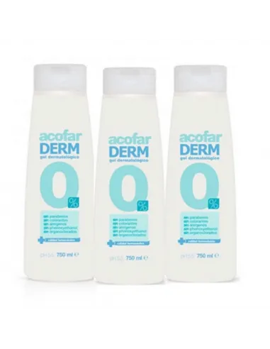 ACOFARDERM GEL DE BAÑO 0% TRIPLO 3 X 750 ML