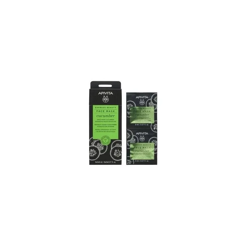 Apivita Express Beauty Mascarilla Facial Hidratante Intensiva 2x8ml