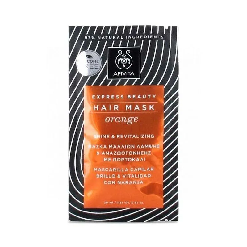 Apivita Mascarilla Capilar Brillo Y Vitalidad Con Naranja 20ml