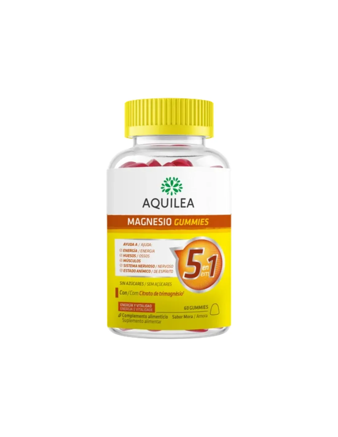 AQUILEA Magnesio Sabor Mora 60 Gummies