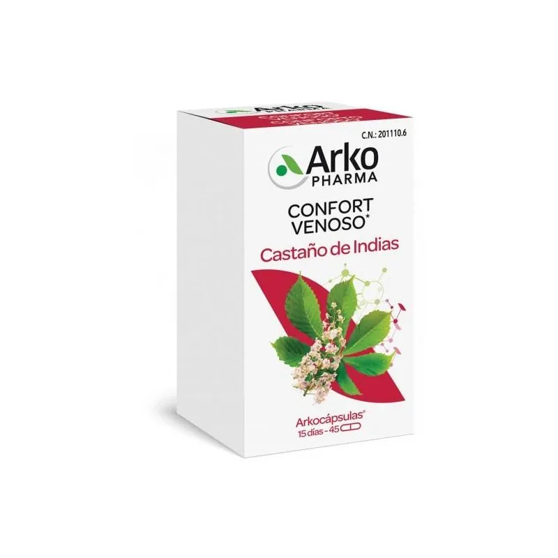 Arkopharma Arkocápsulas Castaño de Indias 45 Cápsulas