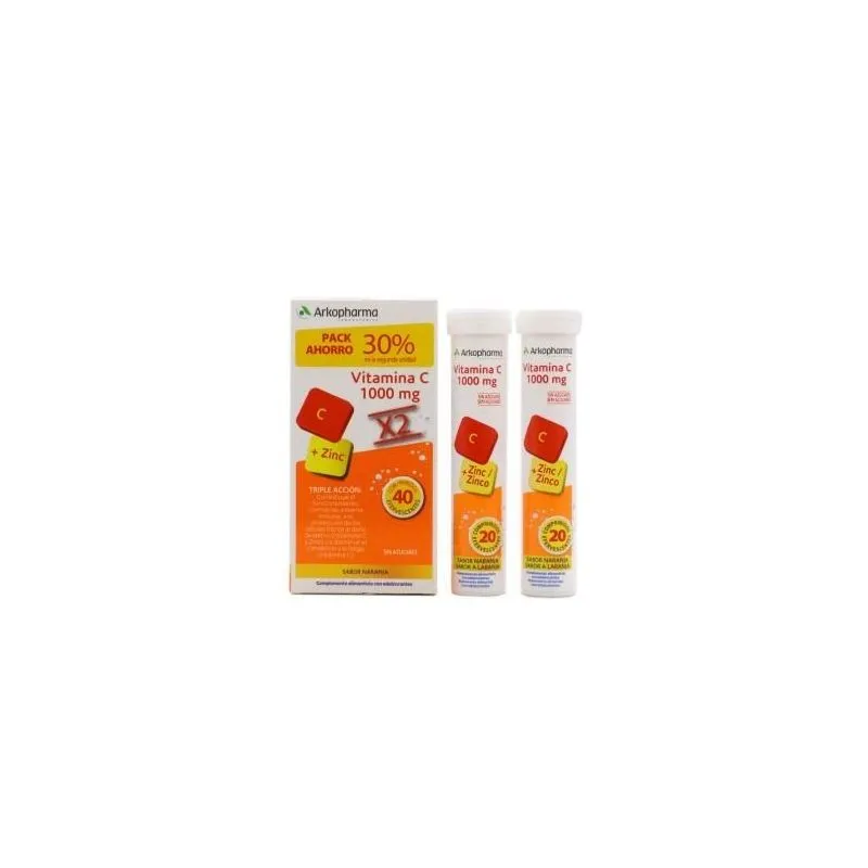 Arkopharma Vitamina C 40 Comprimidos Efervescentes Pack 1000 mg
