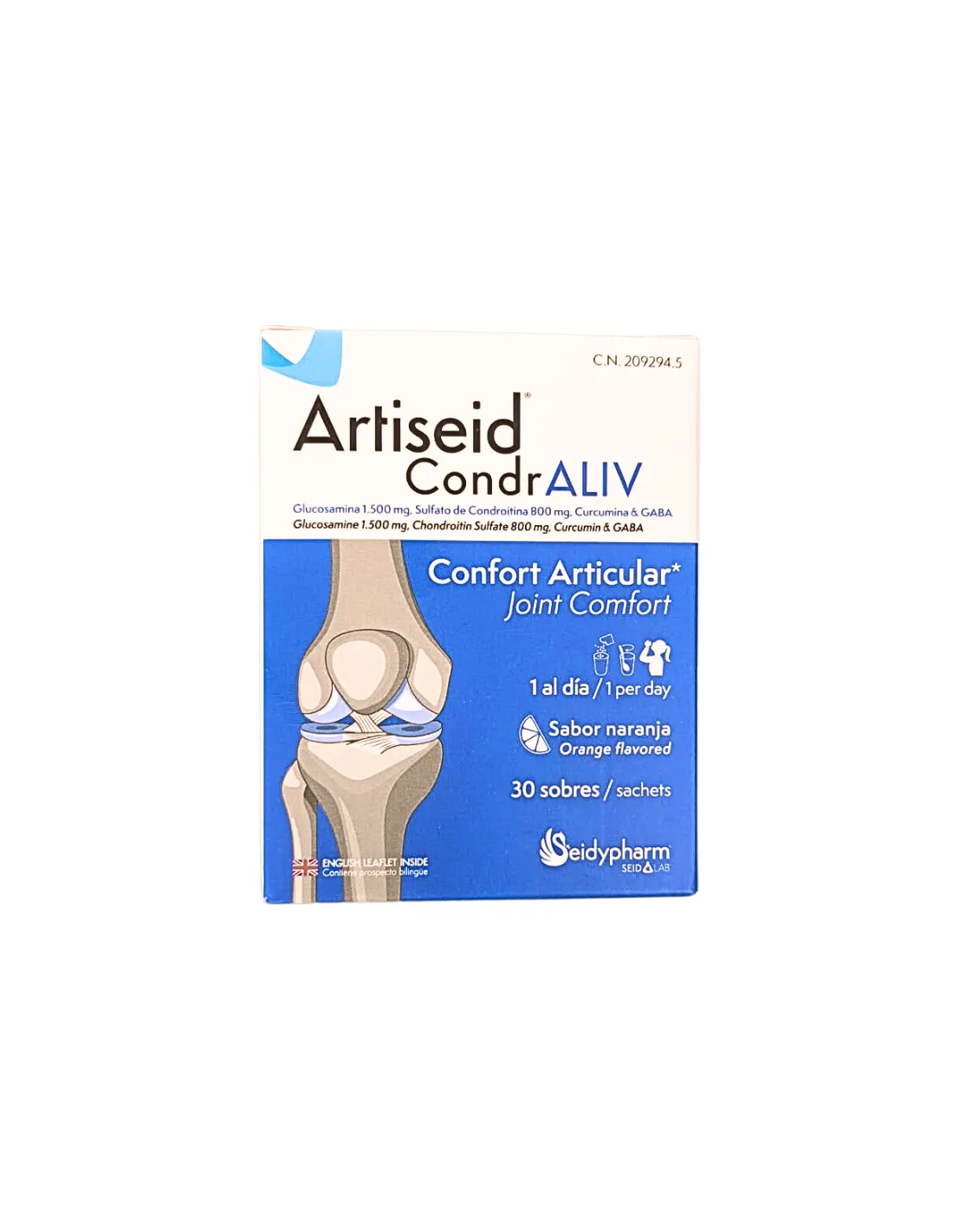 ARTISEID CondrALIV Confort Articular Sabor Naranja 30 Sobres de 4g