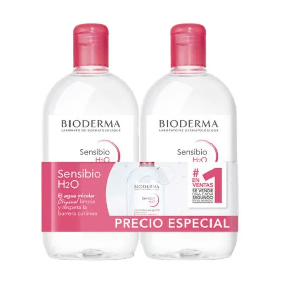 Bioderma Sensibio H2O Solución Micelar 500 ml + 500 ml