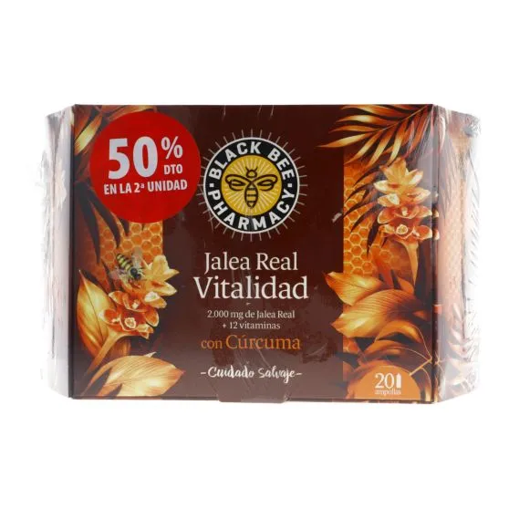 Black Bee Duplo Jalea Real Vitalidad Con Curcuma